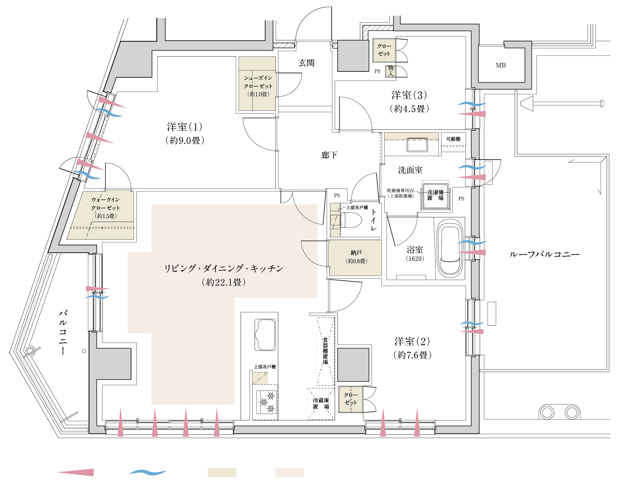 Nタイプ間取り図