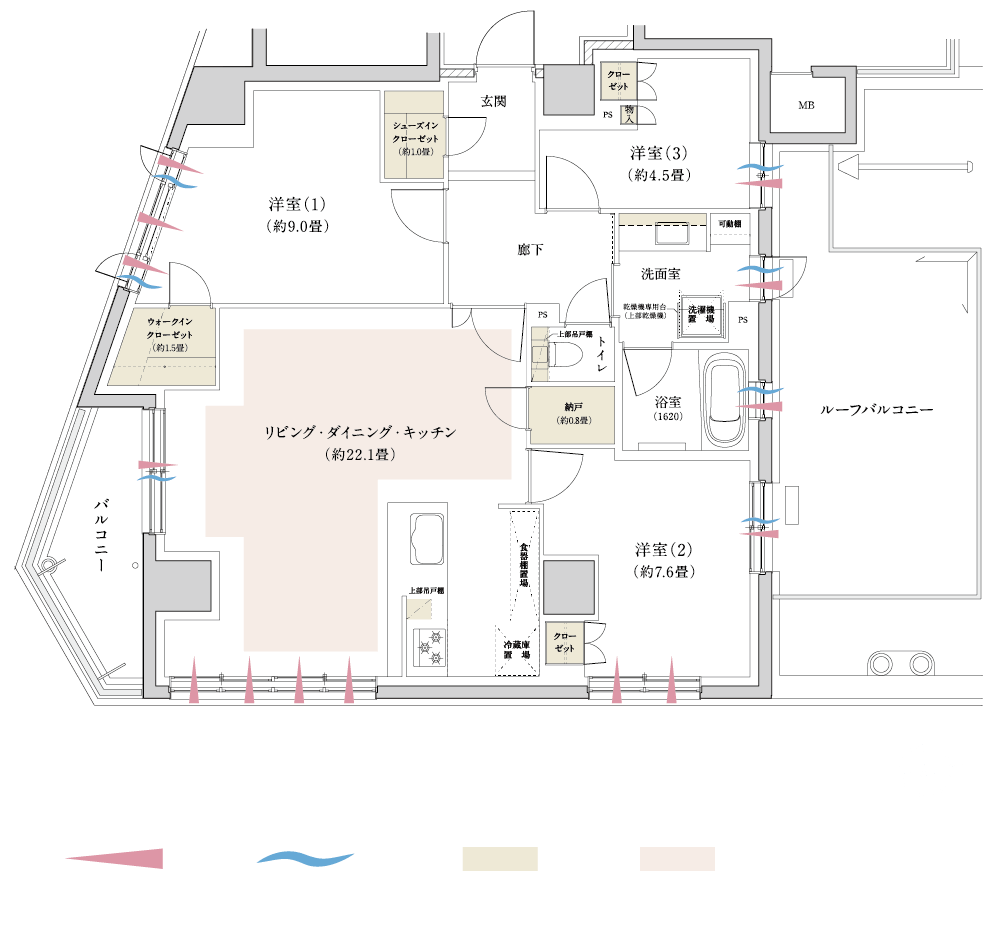 Nタイプ間取り図