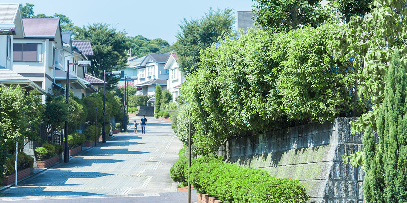 現地周辺の街並み