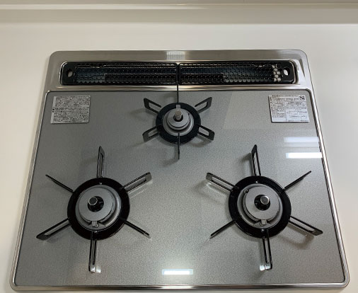 ガラストップコンロ無水両面焼きグリル付